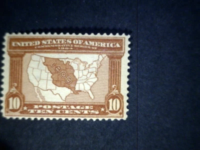 US Stamp # 327 Mint OG H $125 MAP of Louisiana F/VF $34.99  SALE - Image 1 of 2