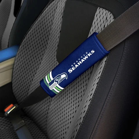 Seattle Seahawks Set of 2 Rally Design Premium Seat Belt Shoulder Pad Covers Cover