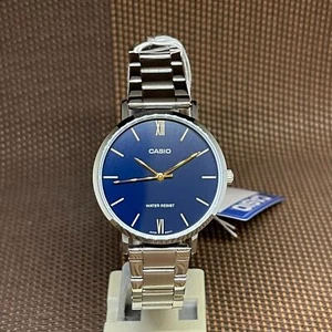 Casio LTP-VT01D-2B Blue Analog Quartz Stainless Steel Simple Classic Women Watch - Picture 1 of 7