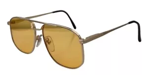 Vintage AO Safety OC1000 Gold Pilot Sunglasses USA W/ NEW LENSES! - Picture 1 of 8