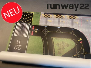 Flughafen Layout Matte 1:500, 200x100cm f. Flugzeugmodelle. z.b. f. HERPA - Bild 1 von 13