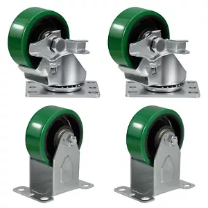 Ruedas de alta resistencia de poliuretano con núcleo de lron fundido de 3 pulgadas, capacidad 350-1400 lb - Imagen 1 de 49