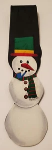 Jolly Holly Black Red White Green Christmas Snowman with Pipe Neck Tie - Picture 1 of 5