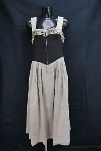 Landhauskleid Berwin & Wolff schweres Leinen lang beige Besatzknöpfe Gr.40 - Bild 1 von 6
