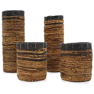 Hand-Woven Indonesian Seagrass Baskets Set of 4 Natural Storage Fairly Traded - Picture 1 of 25
