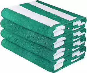 Paquete de 4 piezas - 30x60 pulgadas - toallas grandes a rayas para cabaña/playa de MIMAATEX - Imagen 1 de 2