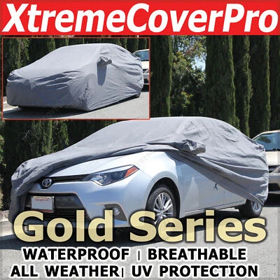 WATERPROOF CAR COVER W/MIRRORPOCKET GRAY for 2019 2020 2021 2022 KIA RIO SEDAN - Image 1 of 4