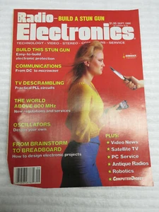 RADIO ELECTRONICS MAGAZINE SEPT 1986  TV DESCRAMBLING  - Picture 1 of 3
