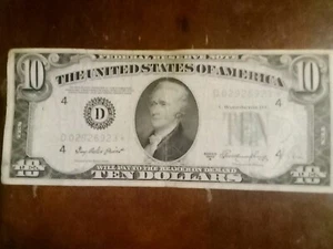 1950A $10 Bill Star Note With Neno Green D02926923* The 3 Is Higher Up  - Picture 1 of 5