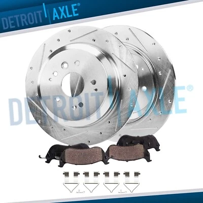 Kit de pastillas de freno ranuradas perforadas traseras para Acura MDX 2014 2015 2016 Foto 1 de 4