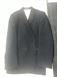 Tuxedo Jacket Boys' 14R BLACK Long Sleeve Dry Clean Only Made In USA - Picture 1 of 16