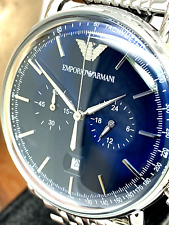Emporio Armani Men's Watch AR11238 Quartz Chronograph Blue Dial Stainless Steel