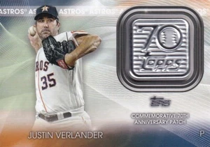 Topps 2021 Update Series Justin Verlander #T70P-JV 70TH ANNIVERSARY PATCH RELIC  - Bild 1 von 2