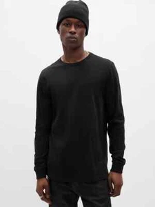 NUEVO CON ETIQUETAS GAP Suave Todos los Días Camiseta Manga Larga Camiseta 100% Algodón Negra Hombres S L XL - Imagen 1 de 1