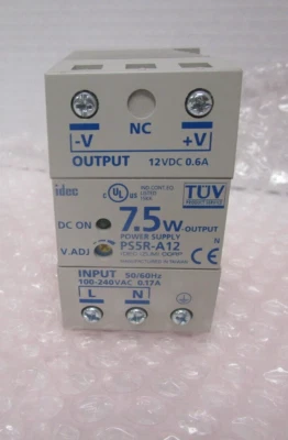 IDEC PS5R-A12 Power Supply 7.5W 12VDC DIN 120/240V 0.6A (NEW) - Image 1 of 4
