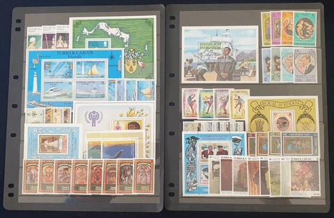 Turks and Caicos Islands Selection of MNH Stamps and Miniature Sheets #7693 Cover