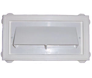 MOBILE HOME PARTS DIRECT Mobile Home Vent Outside Range Hood Vent w/Damper For Vinyl Lap Siding WHITE