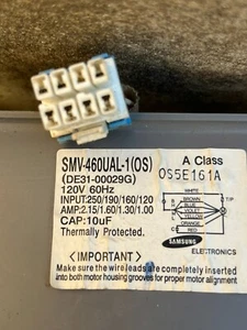 GE Microwave Model DE31-00029G FAN EXHAUST BLOWER MOTOR Assembly SMV460UAL-1 - Picture 1 of 2