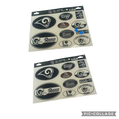 Los Angeles Rams Stickers Decals Football Car Party Favor Inside Outside 2 Pack - Image 1 of 4
