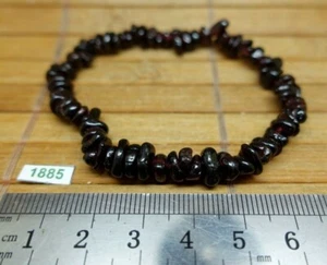Bracelet baroque GRENAT du Pakistan - perles/chips naturelles qualité A 18cm - Picture 1 of 2