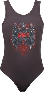 Amplified Seal Slayer Bodysuit Charcoal One Piece Tee Thrash Metal Band - Picture 1 of 4