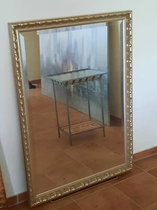 XXLPrunkspiegel, dezent goldener Holzrahmen, 110 cm Höhe, 80 cm Breite, 67147 - Bild 1 von 7