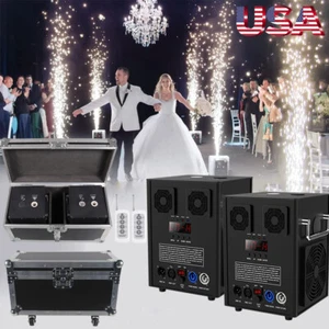 2PCS 700W DMX Cold Spark Machine Firework Machine Wedding &Flight Case - Picture 1 of 15
