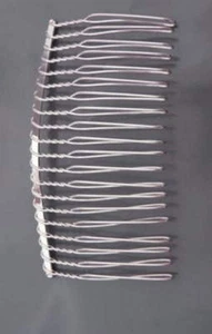 20 SILBER 3" Styling Haarkamm 20 Zähne (5 Paar) Draht Metall Erstellen Doppelschieber - Bild 1 von 2