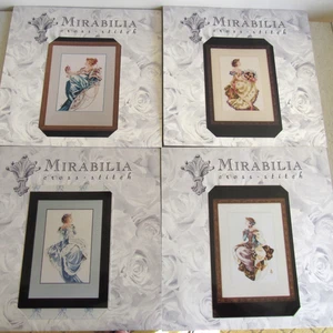 MIrabilia Cross Stitch Patterns Four Seasons Spring Summer Autumn Winter Queens - Picture 1 of 7