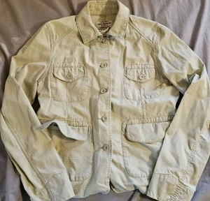 Y2K Khaki Polo Jeans Co Ralph Lauren Women’s Button Blazer Jacket Size M - Picture 1 of 3