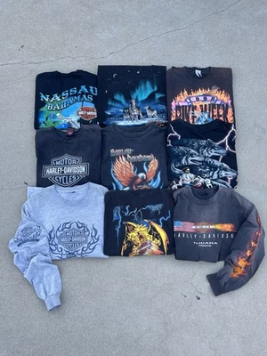 Lote 12 camisetas Harley vintage años 90 e Y2K surtidas Foto 1 de 3