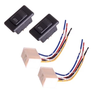 Interruptor de ventana eléctrica para automóvil 4 en 1 DC 12V 5 pines con adaptador de enchufe de arnés de cableado. - Imagen 1 de 7