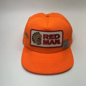Vintage Red Man Chew Hat Snapback Patch Hat Read Description - Bild 1 von 13