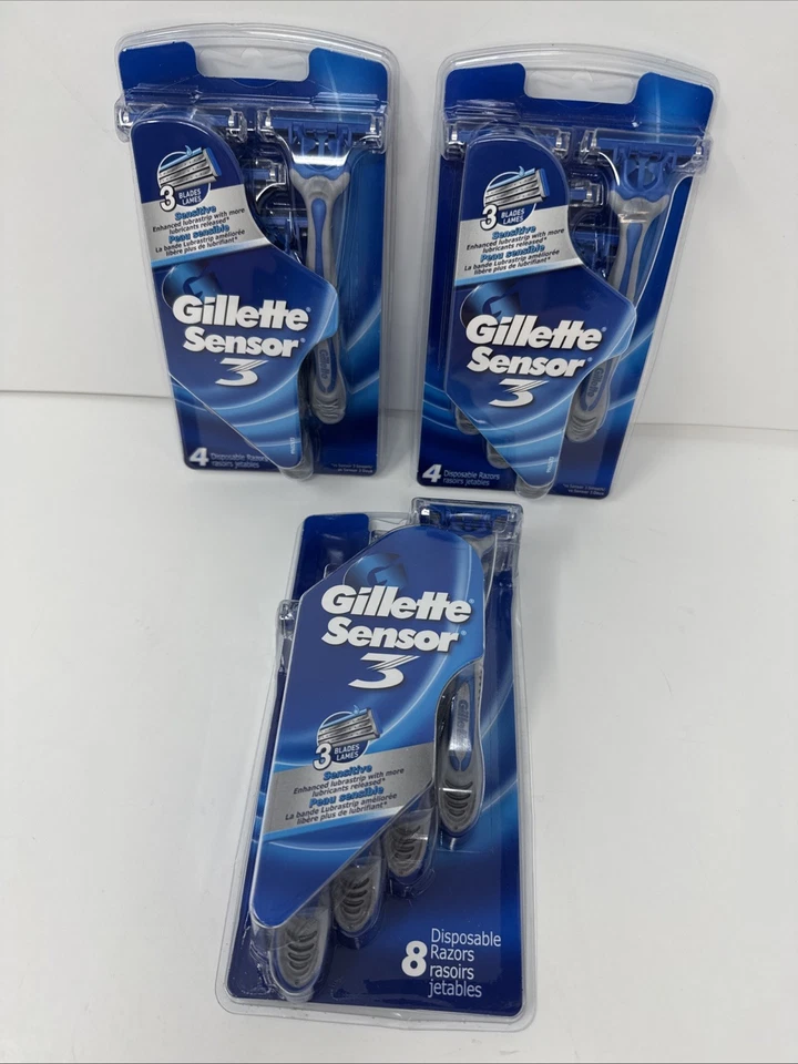 Gillette Sensor3 Mens Razor Blades 8 Count