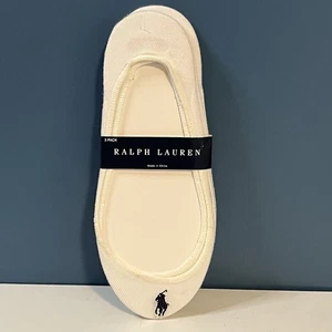 Polo Ralph Lauren Women's Ultra Low Cut Liner Sz 4-10 White - Picture 1 of 7