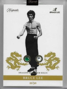 2024 Keepsake Edition Bruce Lee #150 Dragon Dual Gem Relic Onyx Topaz /50 - Bild 1 von 2