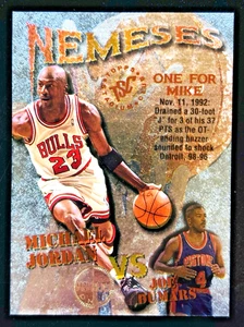 1995-96 Stadium Club Nemeses Members Only Michael Jordan Joe Dumars - Picture 1 of 3
