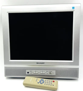 Sharp 13" Square LC13AV1U Portable LCD TV Tested Remote Hangs on Wall Television - Picture 1 of 9