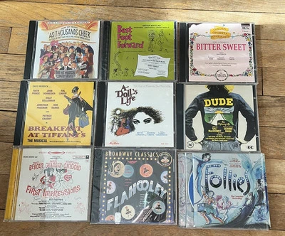 Lot Of 46 RARE Broadway CDs, Some Unopened-Short Runs, Concept, Sampler, French - Image 1 of 4