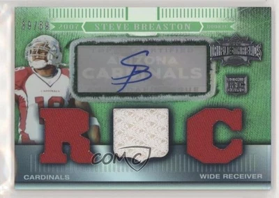 2007 Topps Triple Threads Emerald /69 Steve Breaston #130 Rookie Auto RC - Image 1 of 2