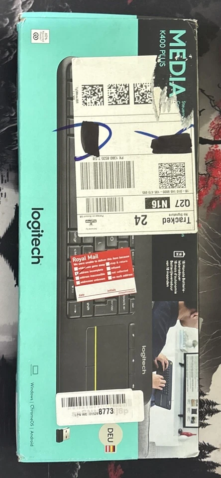 TECLADO TÁCTIL INALÁMBRICO LOGITECH K400 PLUS MEDIA 920-007143 - Imagen 1 de 1