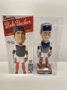New 2012 BOB UECKER MILWAUKEE BREWERS BOBBLEHEAD SGA BRAVES CATCHER 7/29/12 NIB - Picture 1 of 5
