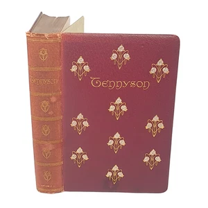 Poetical Works of Alfred Tennyson Hardcover Poem Book Art Nouveau Leatherette - Imagen 1 de 18