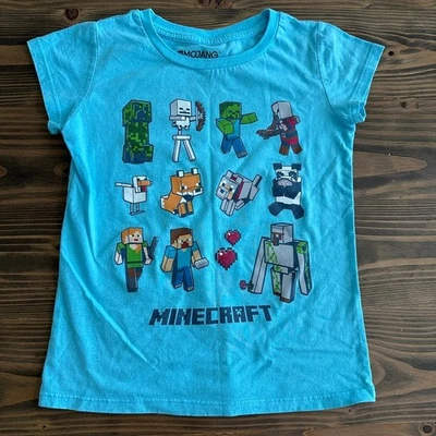 Minecraft T-shirt Size M (7/8) Blue Creeper Steve - Image 1 of 3