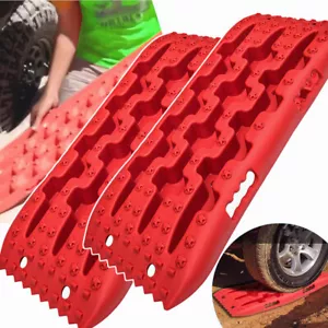 2PC Traction Board PP Mud Snow Sand Short Mat Car Truck 4X4 Off Road Accessories - Bild 1 von 10