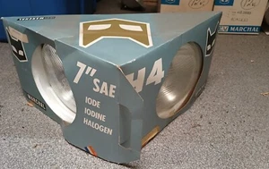 Marchal 7 Inch Large Headlights NOS S.E.V. 7" headlamps H4 GENUINE VINTAGE NEW - Picture 1 of 8