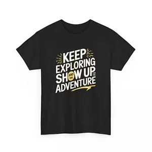 T-shirt maglietta grafica Keep Exploring avventura all'aperto citazione escursionismo viaggio natura - Foto 1 di 6