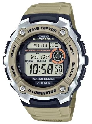 Relógio atômico Casio WV200R-5A masculino Wave Ceptor bege - Imagem 1 de 4