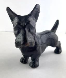 Black Scottish Terrier - Scottie Hund - Figur - 7" L, 5" H, 3,5" B - 1 Pfund 9 Unzen - Bild 1 von 7
