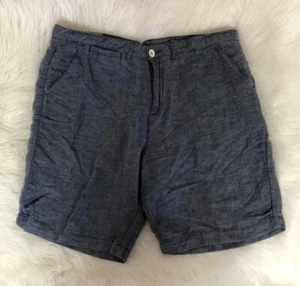 Jachs Linen Blend Blue Chambray Shorts SZ 36 - Picture 1 of 8
